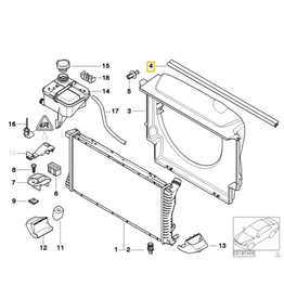 BMW Borracha vedacao para  BMW E-38 E-39 E-52