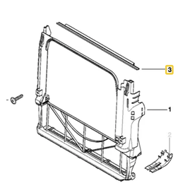BMW Radiator carrier seal for BMW E-53