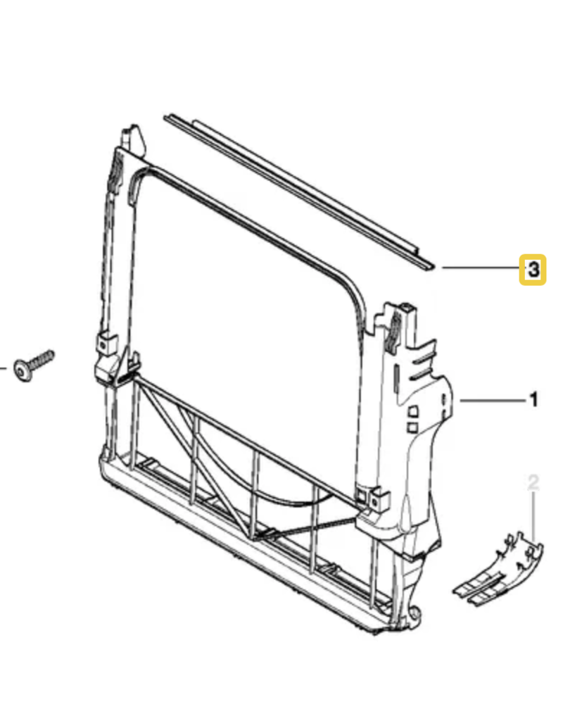 BMW Radiator carrier seal for BMW E-53