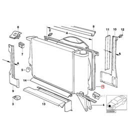 BMW Carcaca de ventoinha  BMW E-34 520 525 520mm