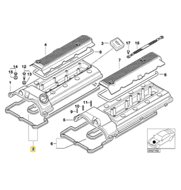 BMW Valve cover gasket for BMW E-39 M5 Z8 cal 1-4