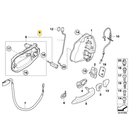 BMW Door handle outer left for BMW E-36