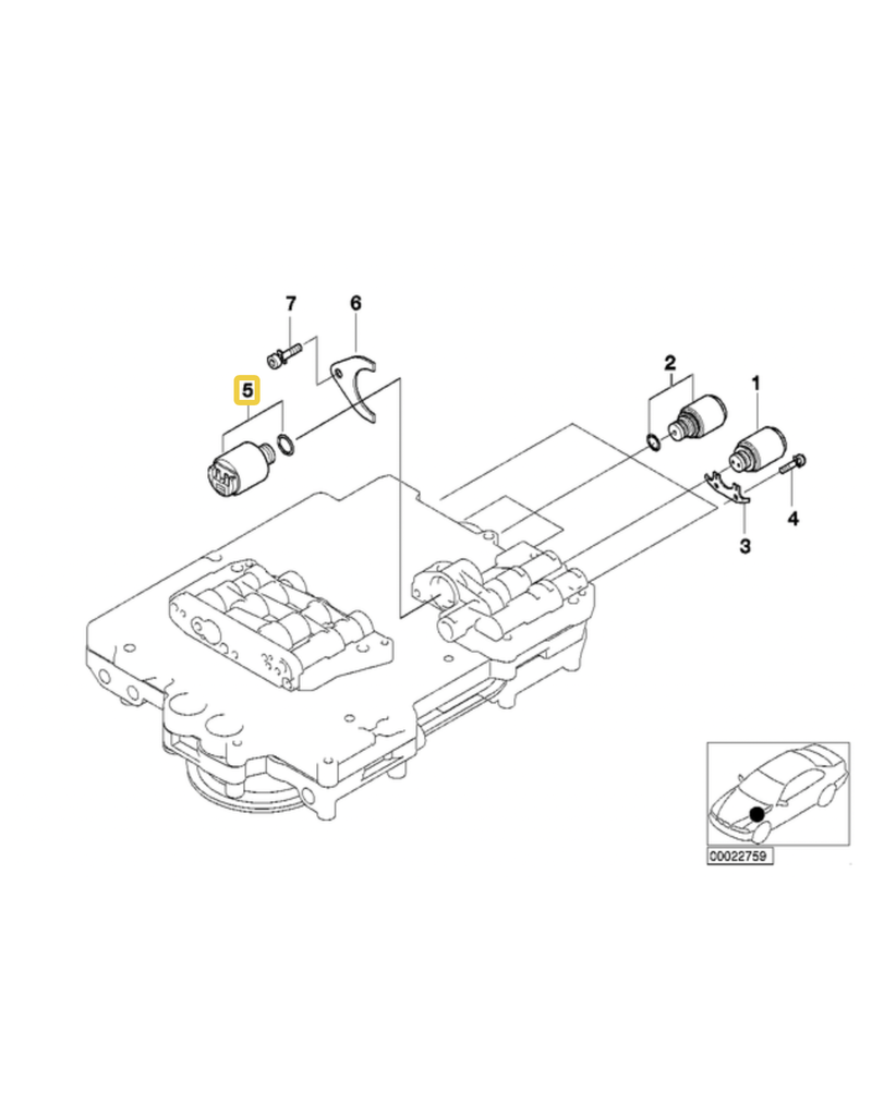 BMW Pressure regulator for BMW E-38 E-39 E-46