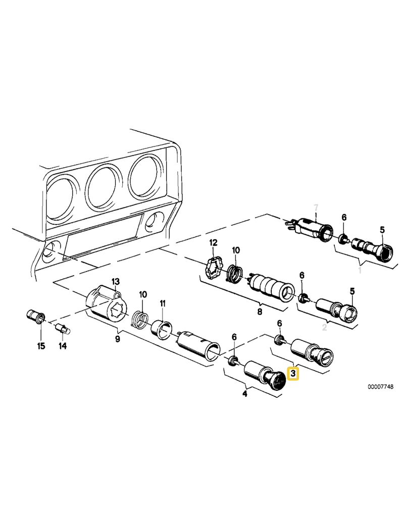 BMW Lighter switch for BMW E-12