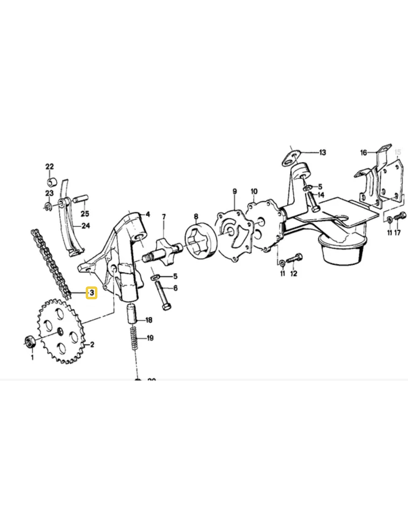BMW Corrente bomba de oleo para  BMW E-24 E-28 E-32 E-34
