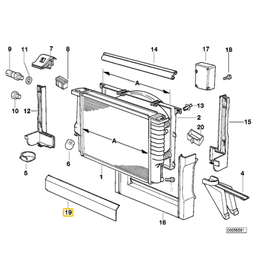 BMW Radiator lower cover for BMW E-32 E-34