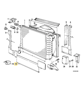 BMW Lower radiator cover for BMW E-32 E-34