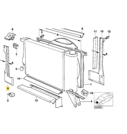 BMW Acabamento radiador para  BMW E-32 E-34