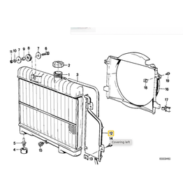 BMW Covering left radiator for BMW E-30