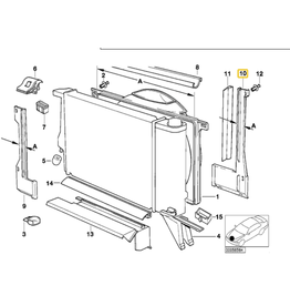 BMW Radiator Covering left for BMW E-34