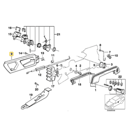 BMW Door handle inner right for BMW 7 series E-32