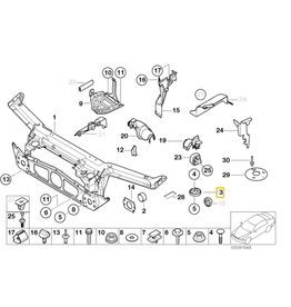 BMW Engine compartment lid centric for BMW E-46
