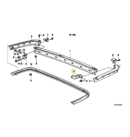 BMW Rear bumper bracket left for BMW E-28