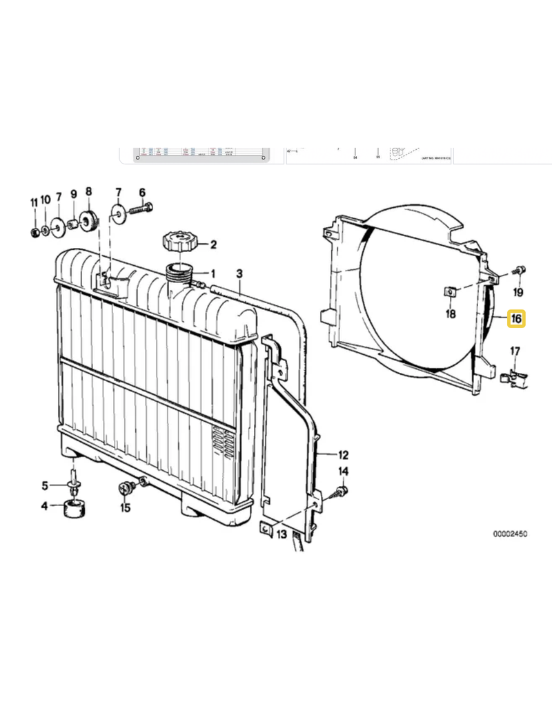 BMW Acabamento ventoinha para  BMW E-30