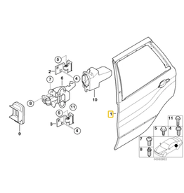BMW Rear door right for BMW E-53 X5