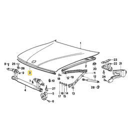 BMW Hood seal for BMW E-32