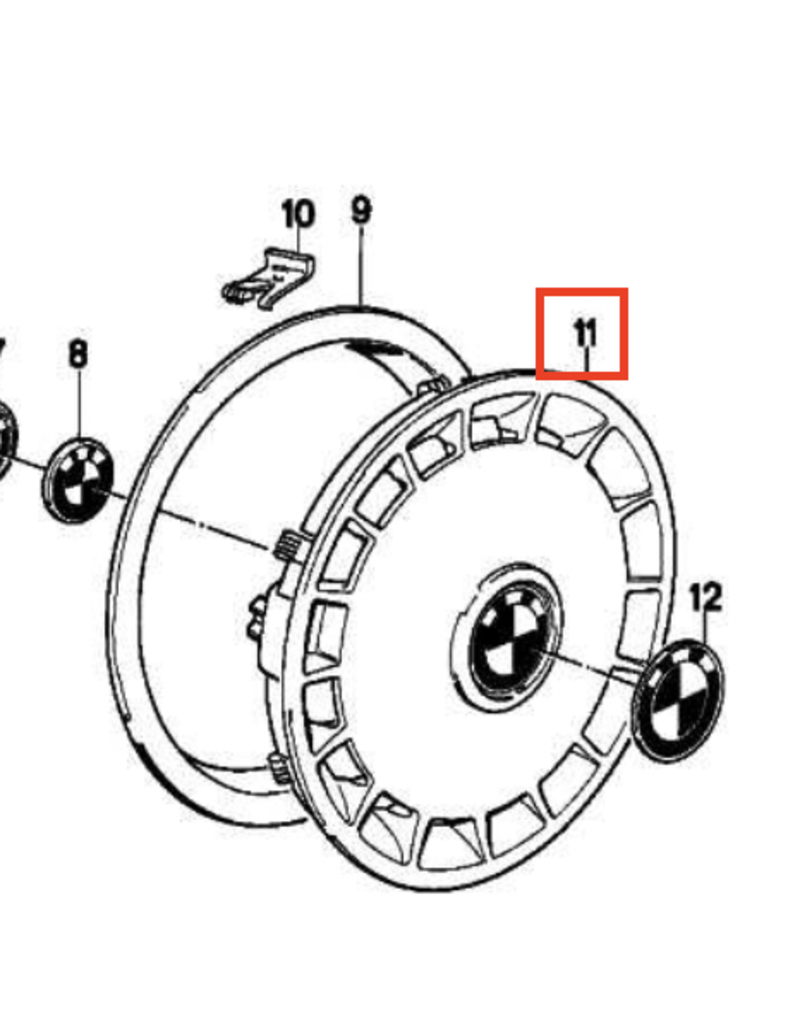 BMW Wheel cover 391mm for BMW
