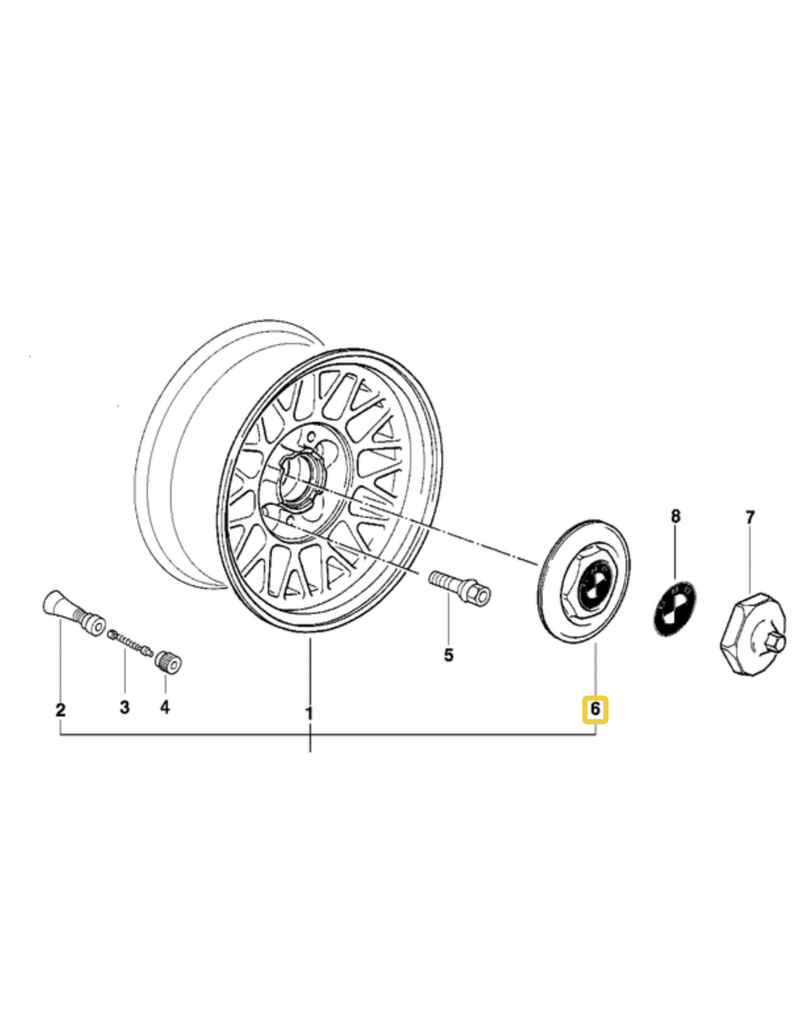 BMW Hub cap for BMW E-31