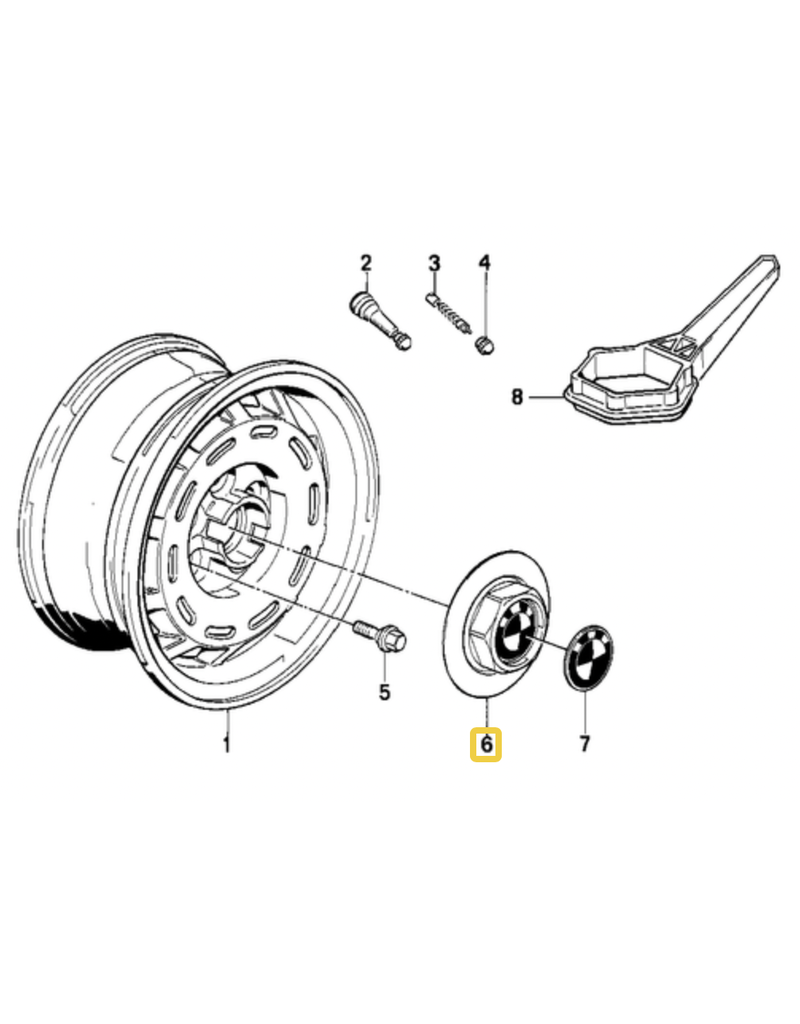 BMW Calota de roda para  BMW E-28