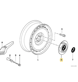 BMW Calota de roda para BMW E-32 E-34