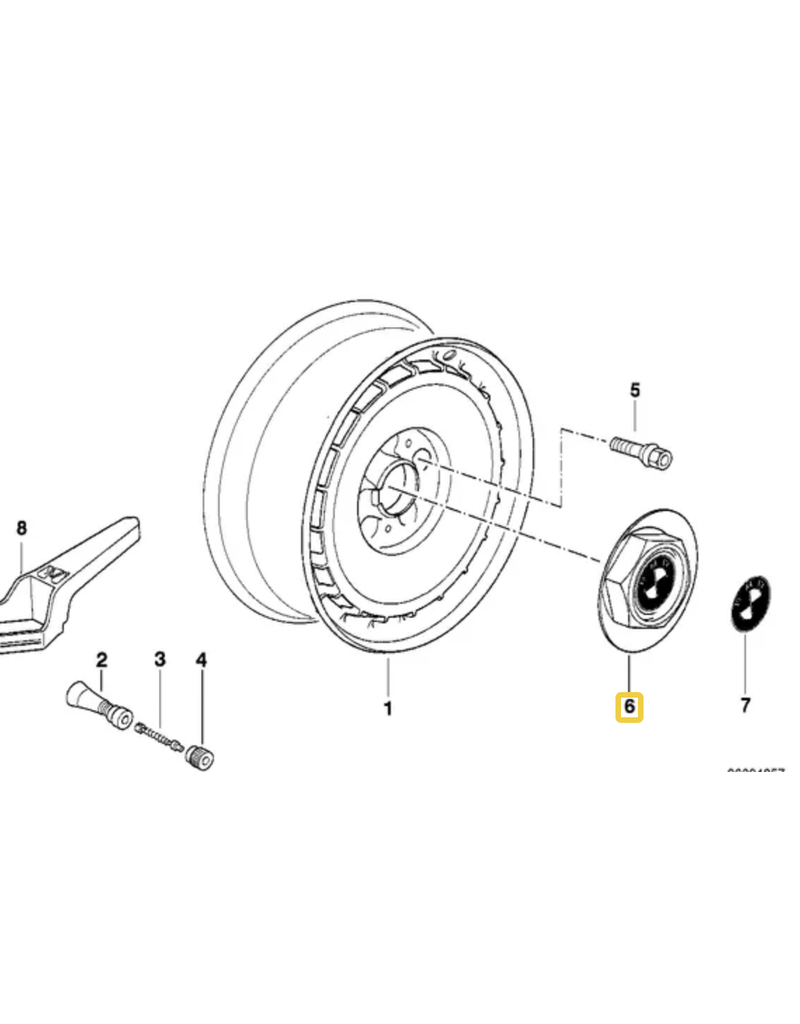 BMW Calota de roda para BMW E-32 E-34