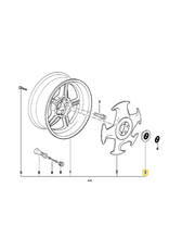 BMW Calota central para BMW E-31 E-32 E-34