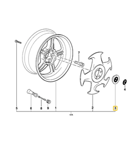 BMW Calota central para BMW E-31 E-32 E-34