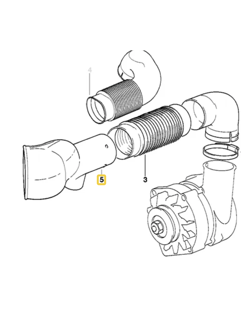 BMW Alternator cooling pipe for BMW E-34