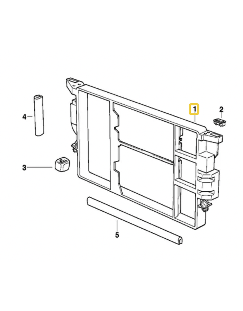 BMW Radiator frame mount for BMW E-38