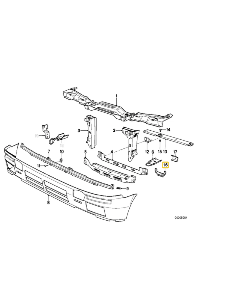 BMW Acabamento de borracha do parachoque para BMW E-30