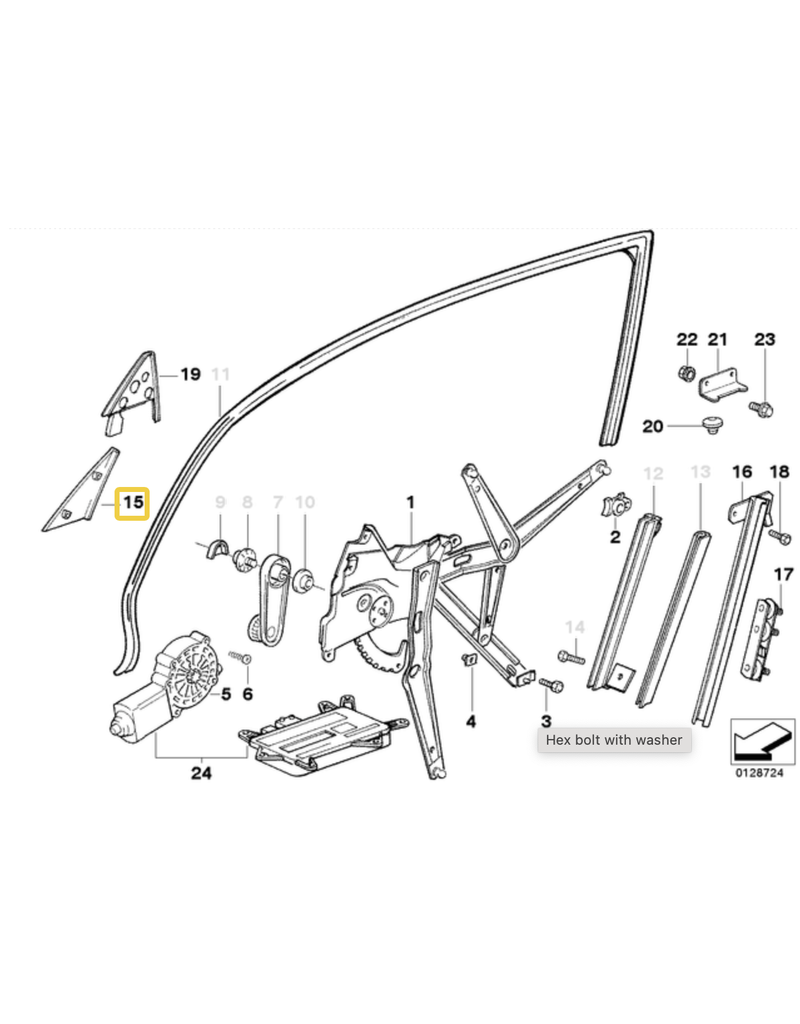 BMW Mirror mount interior trim  cover left for BMW E-36