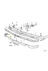 BMW Front bumper rubber strip right for BMW E-30