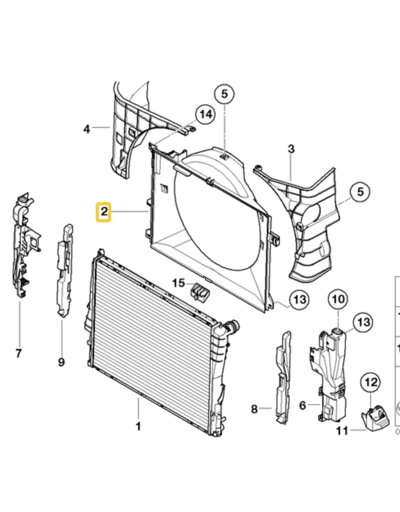BMW Acabamento radiador para  BMW M3 E-46