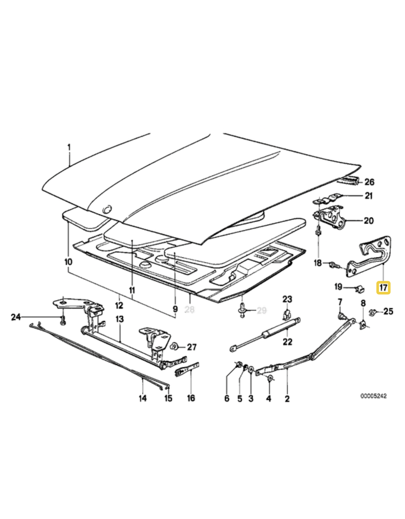 BMW Hood notch for BMW E-30