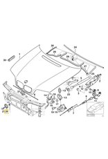BMW Left hood stopper for BMW E-46