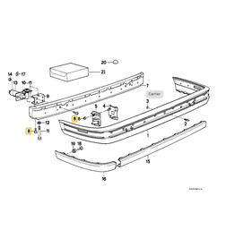 BMW Parafuso parachoque traseiro para  BMW E-30 E-34 E-36
