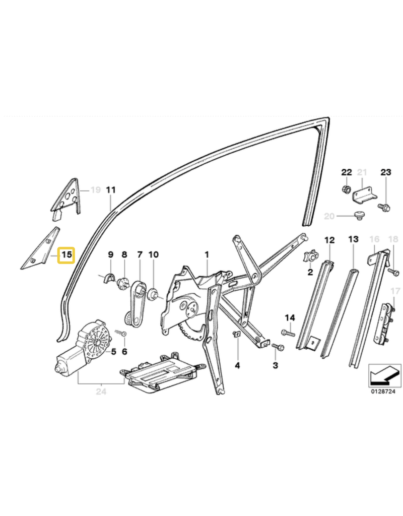 BMW Mirror mount interior trim  cover right for BMW E-36