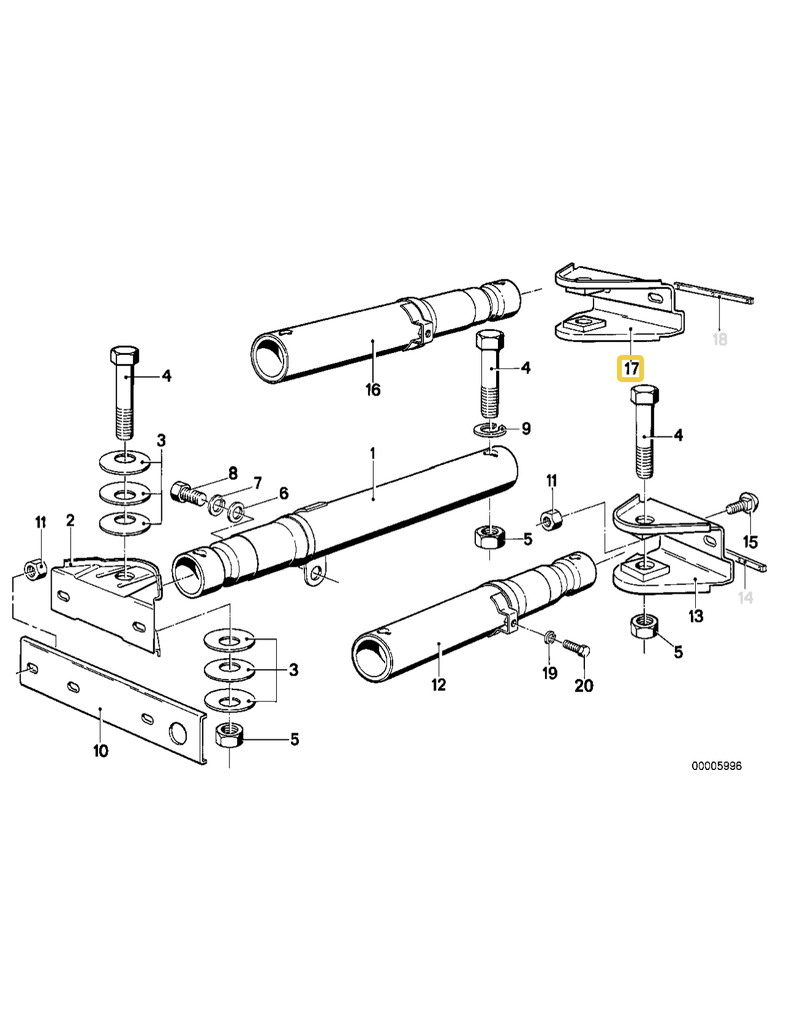 BMW Front shock absorber mount for BMW E-24
