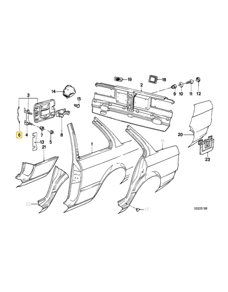 BMW Mola da tampa de combustível para  BMW E-30 E-36 E-46