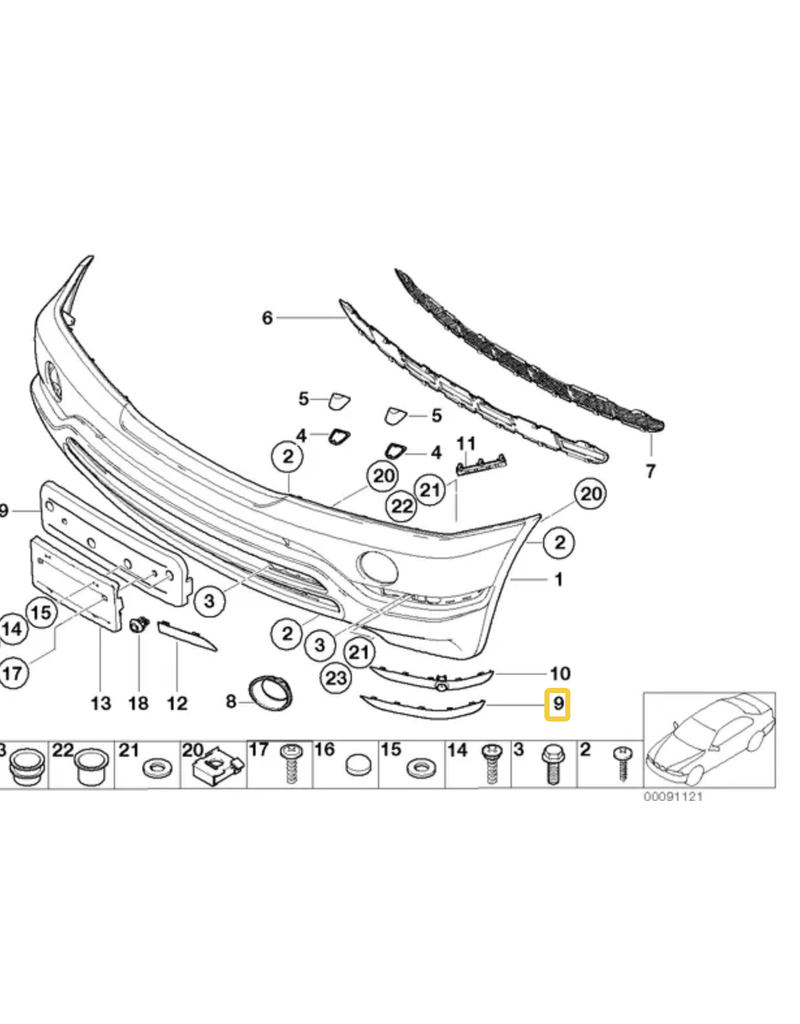 BMW Lateral right cover for BMW X5 E-53