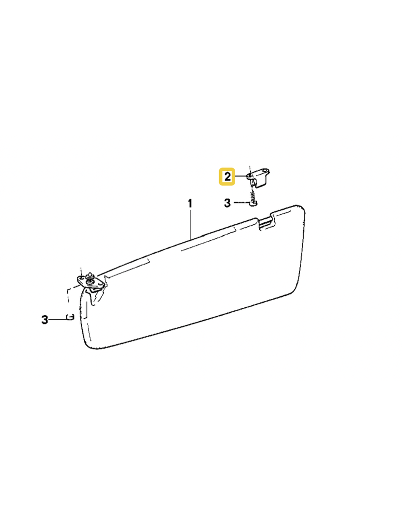 BMW Sunshade holder black for BMW E-23 E-24 E-28 E-30