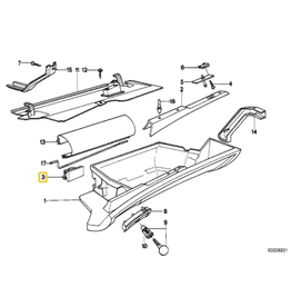 BMW Glove box holder for BMW E-32