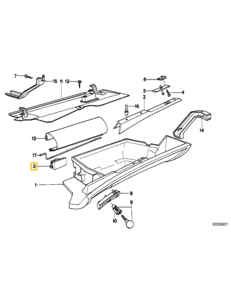 BMW Suporte porta luvas para  BMW E-32