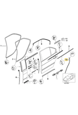 BMW Rear right door sealing between door and column for BMW E-38