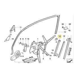 BMW Guia da janela direita para  BMW E-36