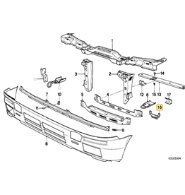 BMW Front right valance cover right for BMW E-30