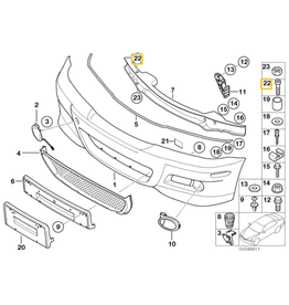 BMW Parafuso parachoque para  BMW E-46 M3 E-39