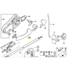 BMW Driver door handle primed for BMW E-53