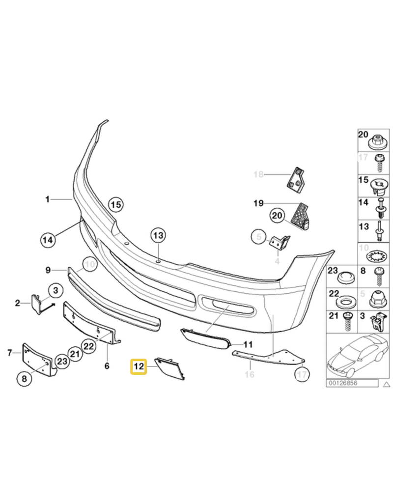 BMW Capa farol de milha para  BMW Z3