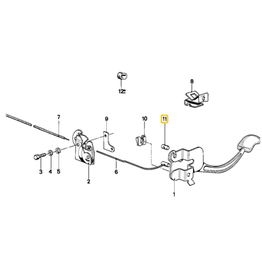 BMW Engine hood cable nipple holder for BMW E-23 E-24
